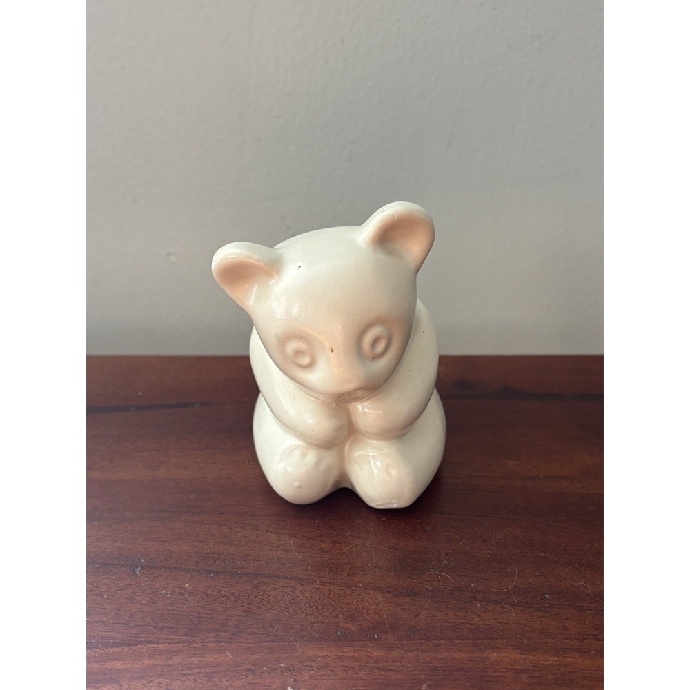 Vintage Haeger Small White Bear Succulent‎ Planter Made USA 4" Tall